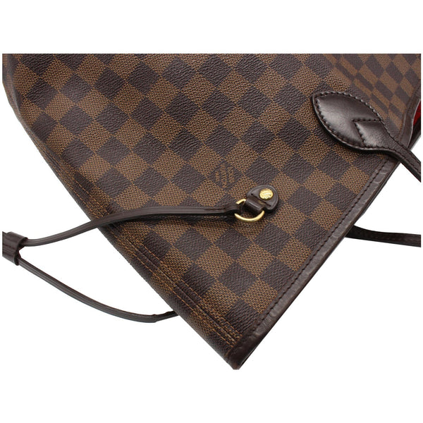 LOUIS VUITTON Neverfull MM Damier Ebene Tote Bag Brown