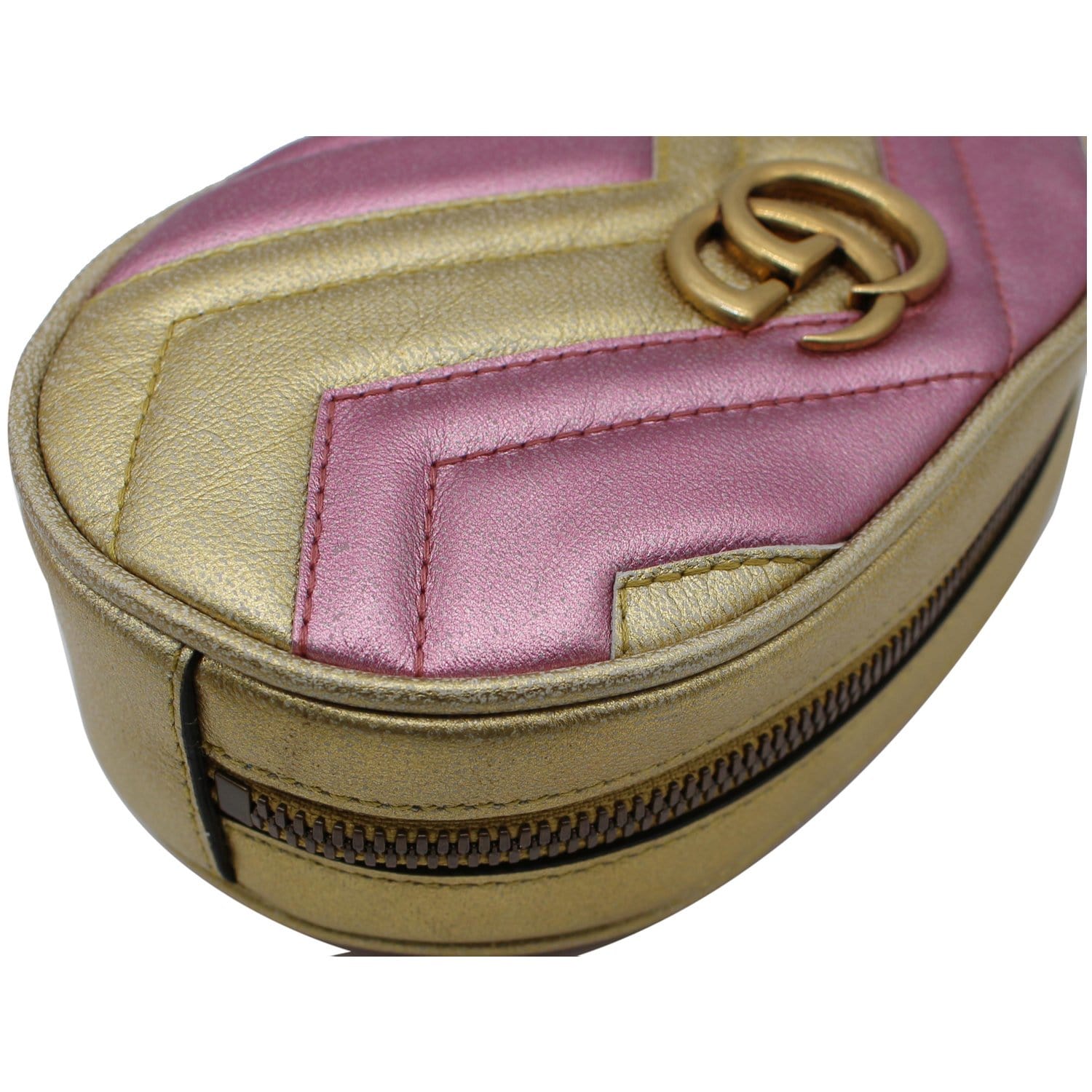 Gucci GG Marmont Matelassé Leather Belt Bag in Pink