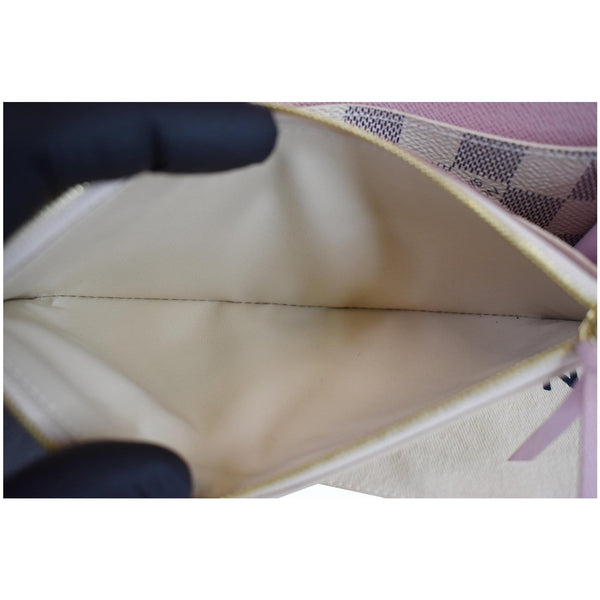 LOUIS VUITTON Emilie Damier Azur Wallet White