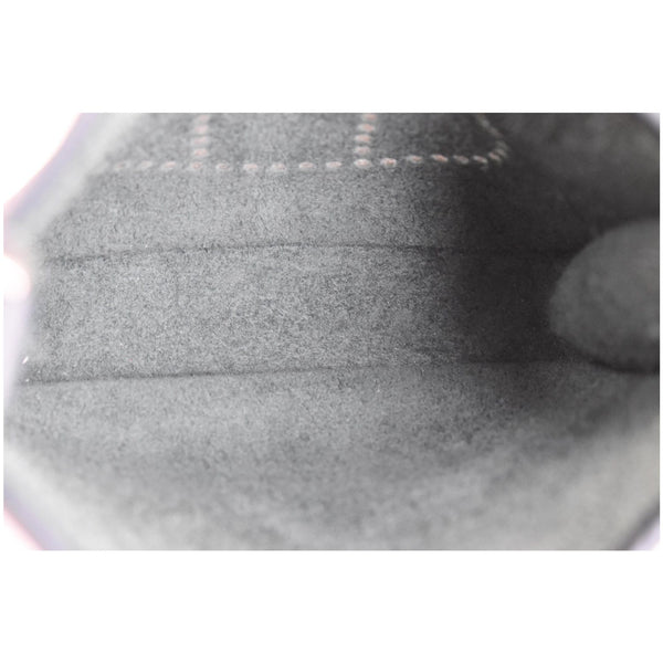 HERMES Evelyne TPM Clemence Leather Shoulder Bag Dark Green