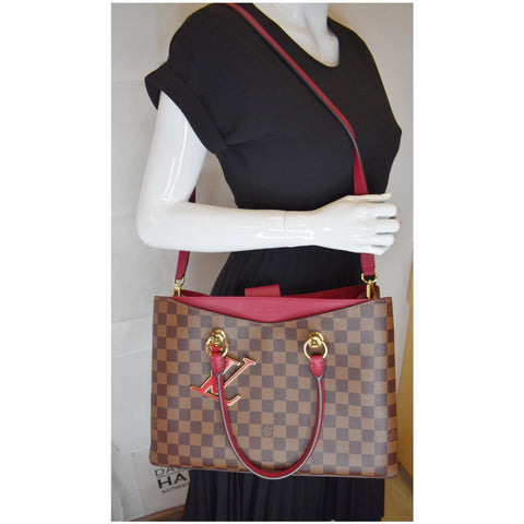 LOUIS VUITTON LV Riverside Damier Ebene Shoulder Bag Red