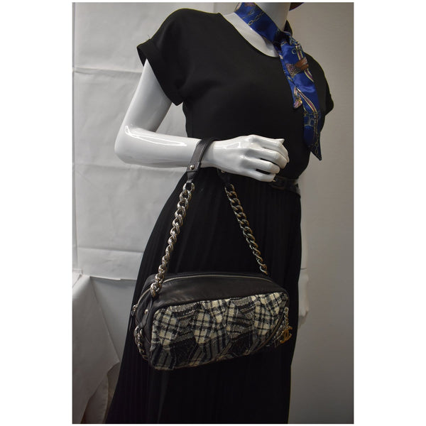 Chanel Twisted Zipper Tweed Leather Handbag - Dallas Designer
