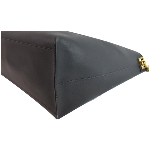 GIVENCHY Medium GV Calf Leather Shopper Tote Bag Black