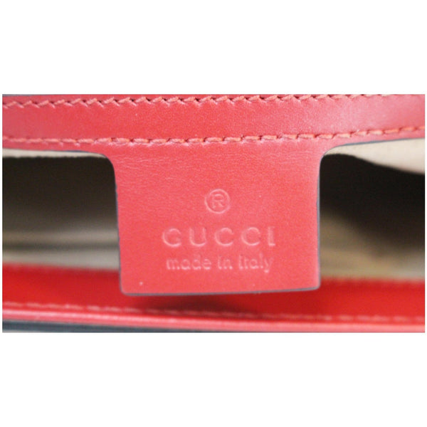 GUCCI Padlock Small Signature Top Handle Crossbody Bag Red 453188