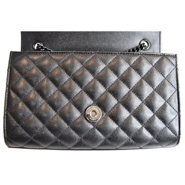 YVES SAINT LAURENT Small Envelope Matelassé Leather Shoulder Bag Black