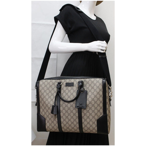 Gucci Eden GG Supreme Canvas Briefcase Bag women Beige 