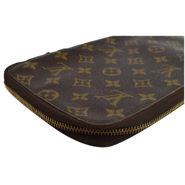 LOUIS VUITTON Monogram Escovedo Travel Case Long Wallet Brown