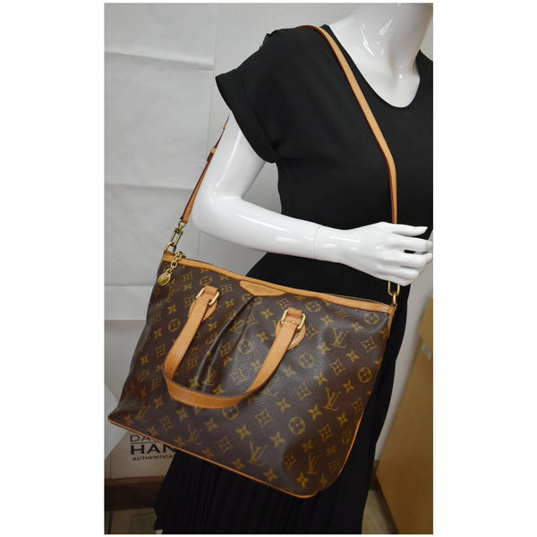 LOUIS VUITTON Palermo PM Monogram Canvas Shoulder Bag Brown