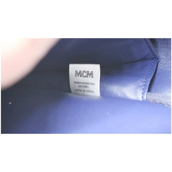 MCM Stark Visetos Coated Canvas Backpack Bag White