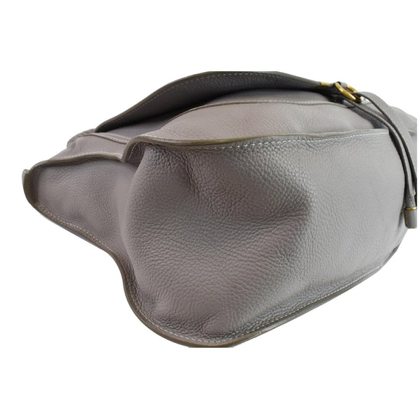 CHLOE Marcie Large Calfskin Leather Shoulder Bag Grey