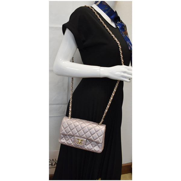 Chanel Mini Rectangular Flap Goatskin Leather Shoulder - chain bag | DDh