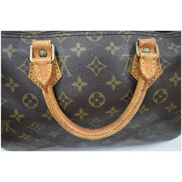 Louis Vuitton Speedy 35 Monogram Canvas Satchel Bag - used top handle