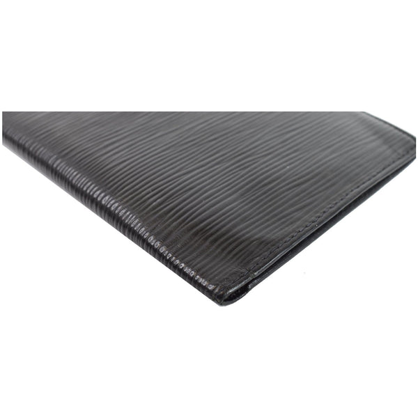 LOUIS VUITTON Passport Holder Epi Leather Wallet Black