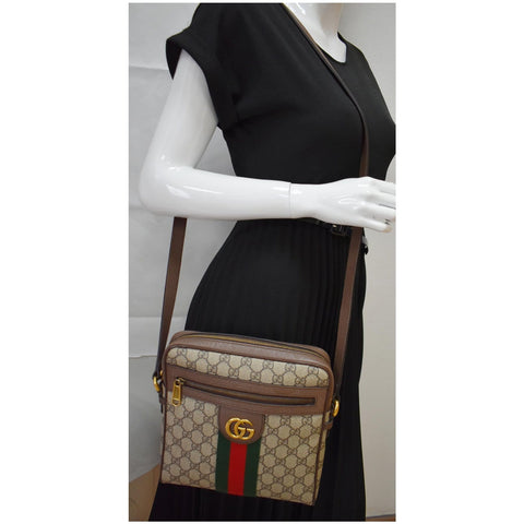Gucci Ophidia Small GG Canvas Messenger Bag Beige 547926