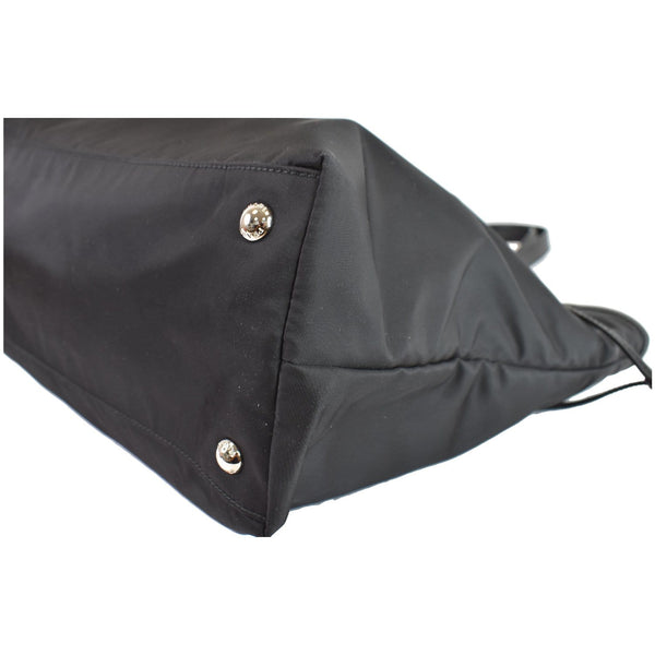 PRADA Vela Side-Cinch Nylon Tote Shoulder Bag Black