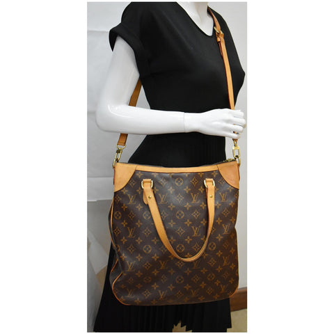 LOUIS VUITTON Odeon GM Monogram Canvas Shoulder Bag Brown