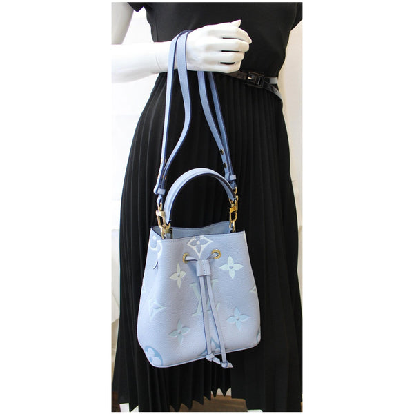 LOUIS VUITTON NeoNoe BB Monogram Empreinte Shoulder Bag Summer Blue