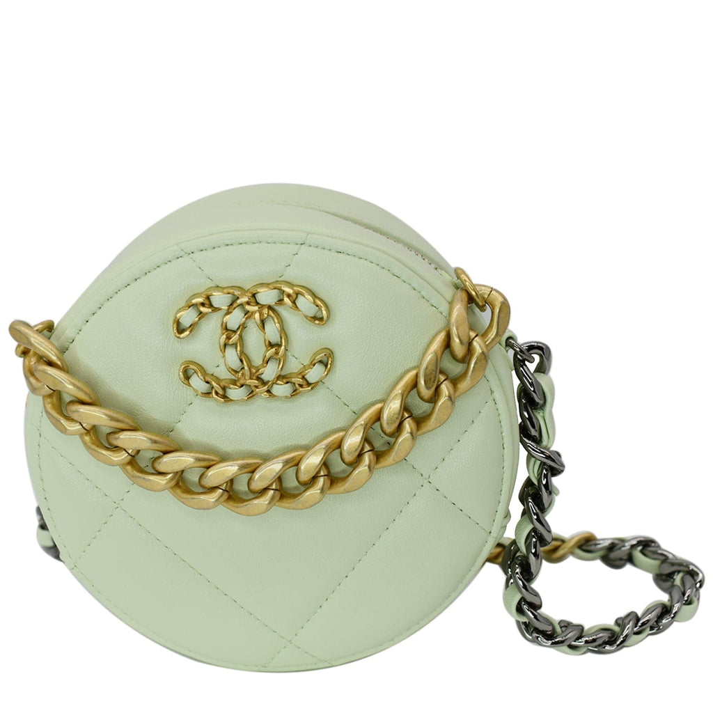 Chanel Grey Chèvre Camellia Embossed Round Clutch With Chain Silver  Hardware, 2019 Available For Immediate Sale At Sotheby's