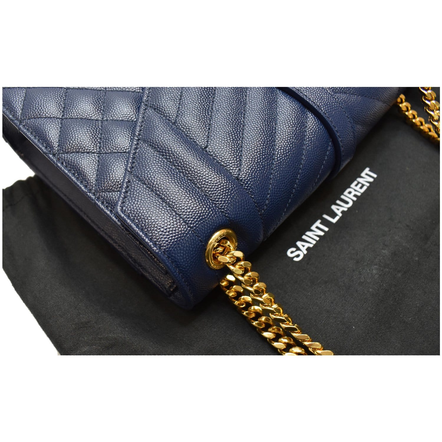 Saint Laurent 'envelope Medium' Shoulder Bag in Blue