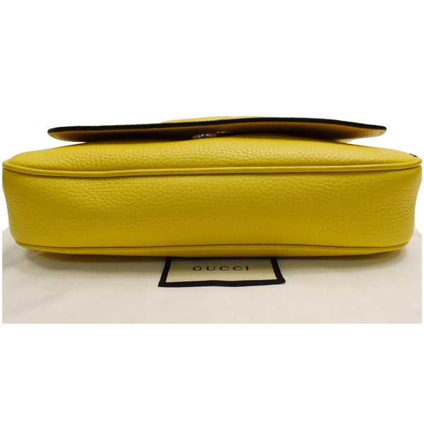 GUCCI Soho Chain Flap Leather Shoulder Bag Yellow 536224