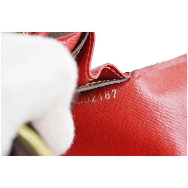 LOUIS VUITTON Emilie Damier Ebene Wallet Brown