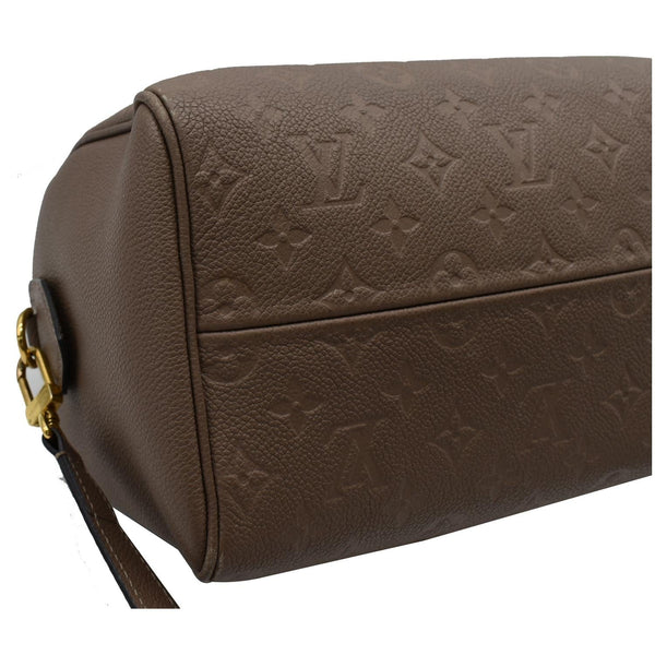 LOUIS VUITTON Speedy 25 Bandouliere Monogram Empreinte Leather Crossbody Bag Tourterelle