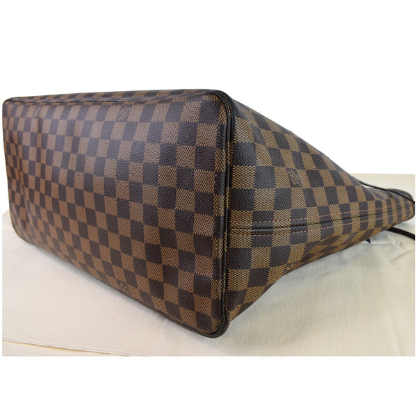 corner focused Lv Neverfull GM Damier Ebene Shoulder Bag