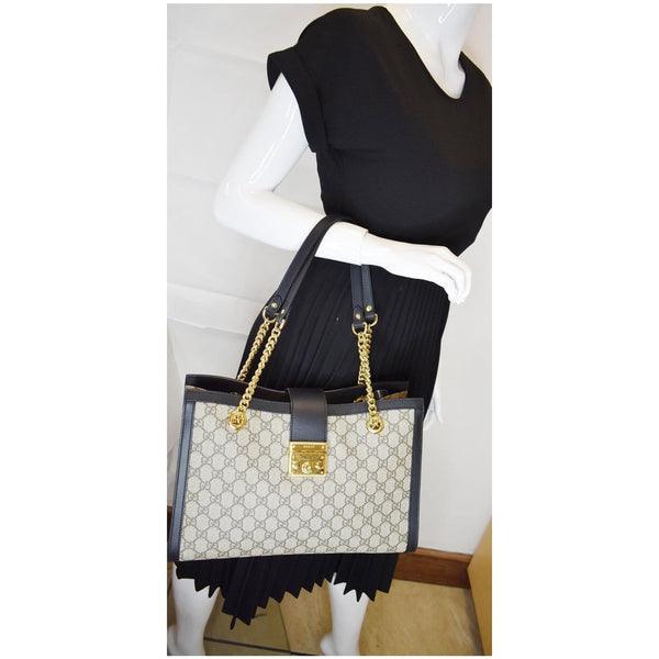 Gucci Padlock Medium GG Supreme Canvas Shoulder Bag - women handbag