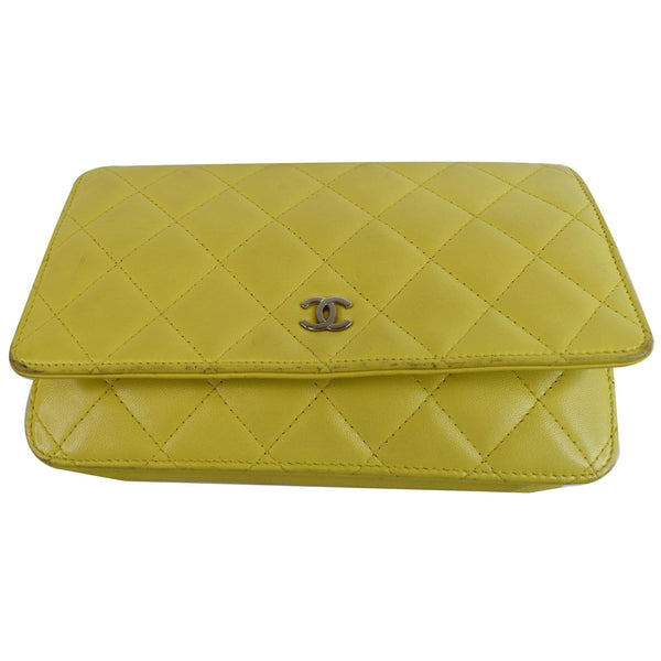 Chanel Wallet On Chain Lambskin Leather front preview