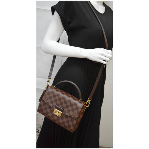 Louis Vuitton Croisette Damier Ebene Crossbody Bag Brown