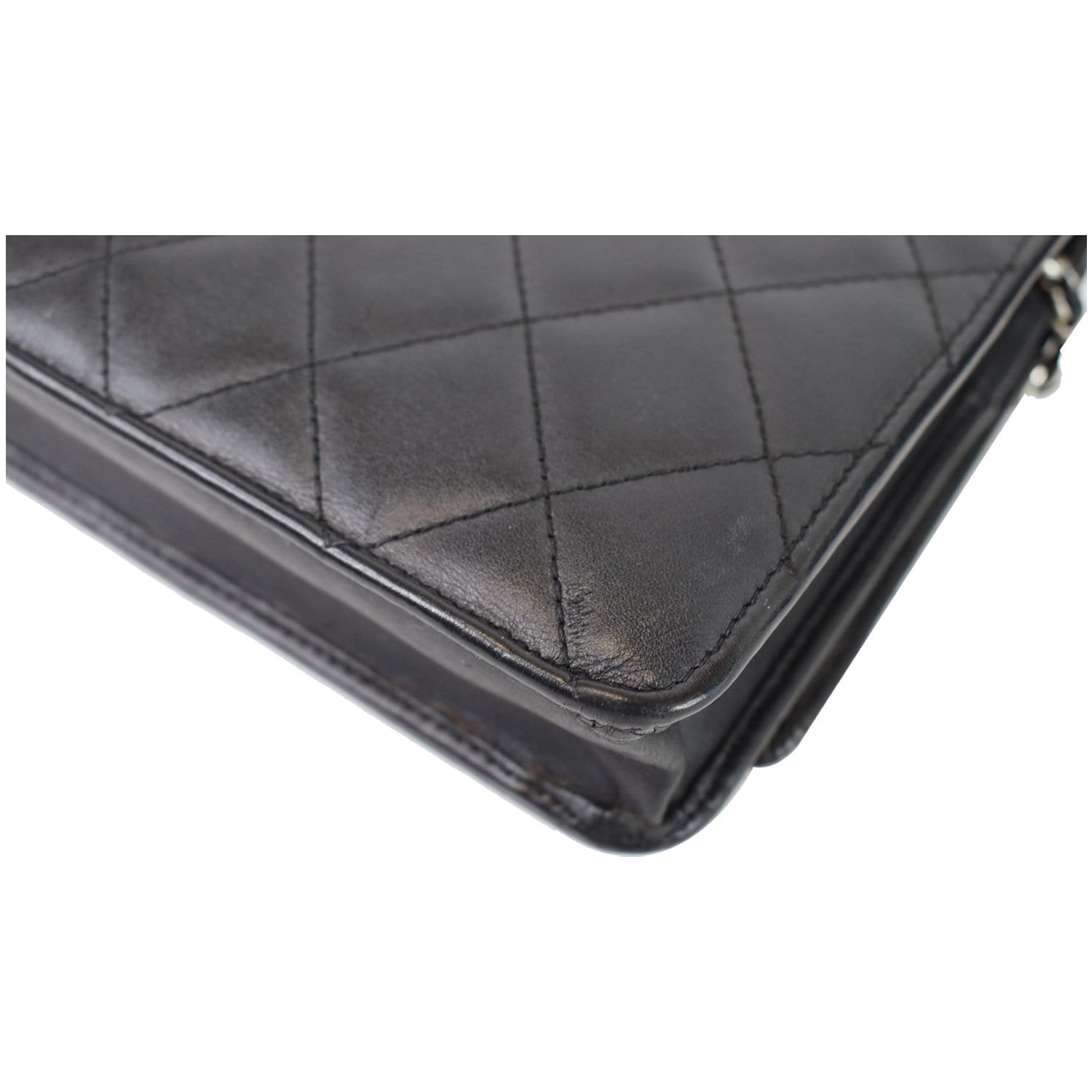 Chanel Black Quilted Caviar Jumbo CC Clutch Bag. Condition: 3. 12