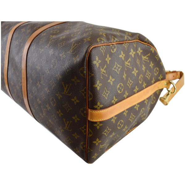 LOUIS VUITTON  Keepall Bandouliere 55 Monogram Canvas Travel Bag Brown