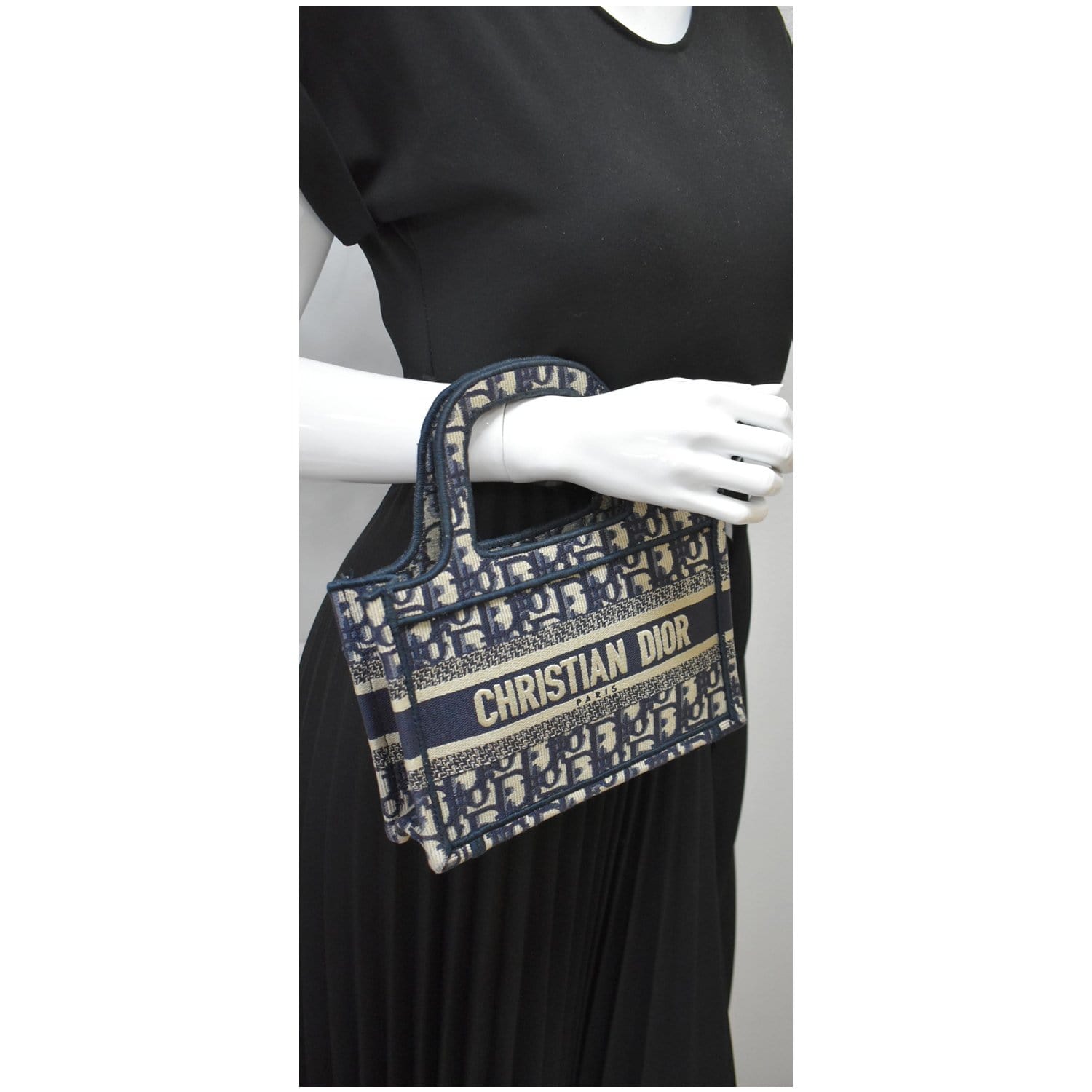 Christian Dior Book Small Oblique Embroidery Tote Bag