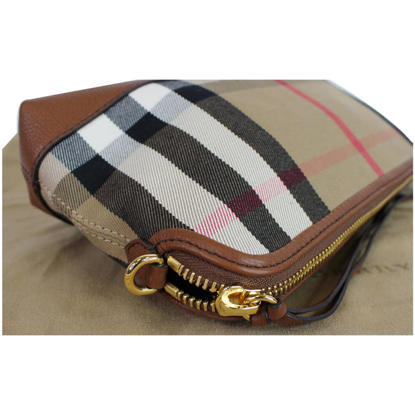 BURBERRY Abingdon Derby House Check Leather Crossbody Bag