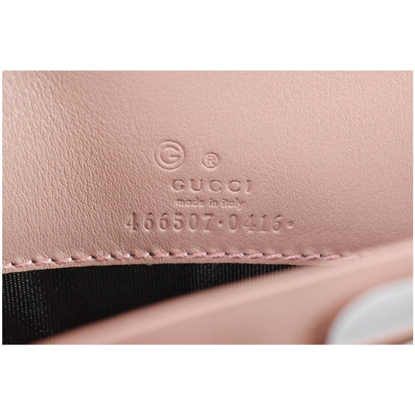 GUCCI Micro GG Guccissima Leather Crossbody Wallet Pink 466507