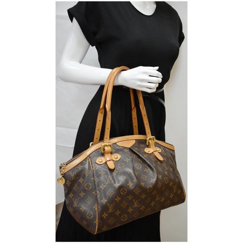 LOUIS VUITTON Tivoli GM Monogram Canvas Shoulder Bag Brown