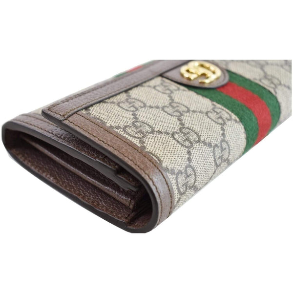 GUCCI Ophidia GG Continental Supreme Canvas Wallet Beige 523153