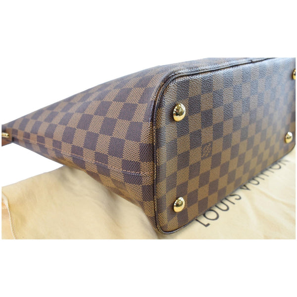 Louis Vuitton Belmont Damier Ebene bag bottom buttons