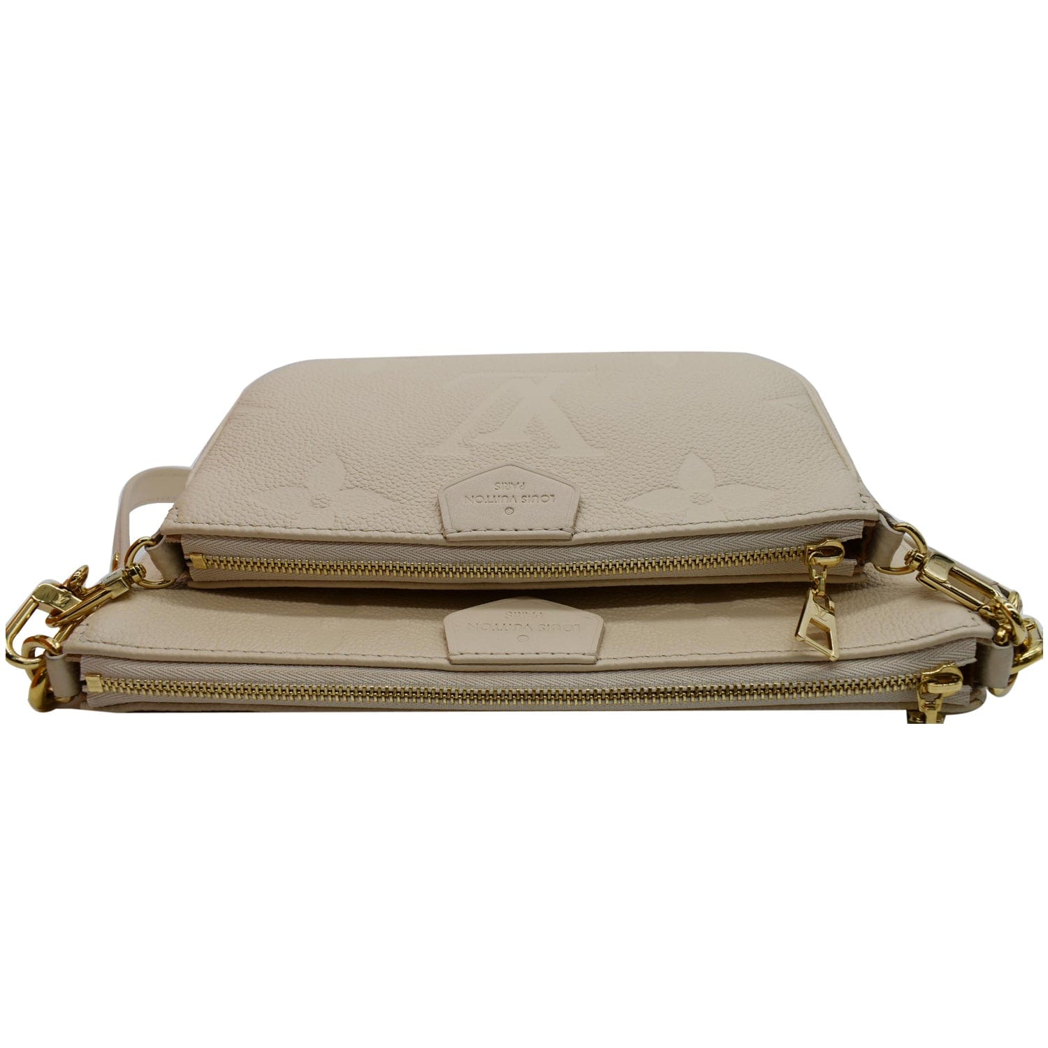 Louis Vuitton Cream Monogram Empreinte Leather Multi Accessories Pochette Bag
