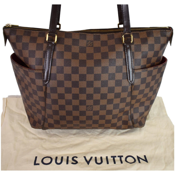 LOUIS VUITTON Totally MM Damier Ebene Shoulder Bag Brown