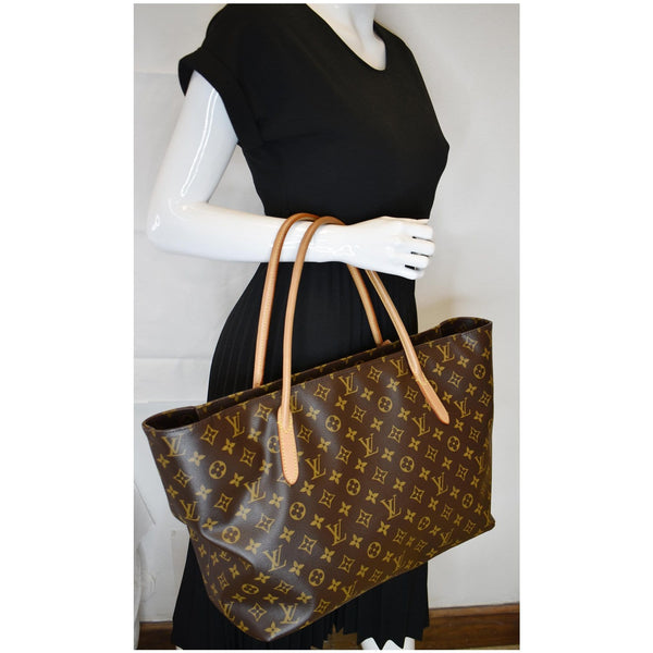LOUIS VUITTON Monogram Canvas Raspail MM Shoulder Bag Brown