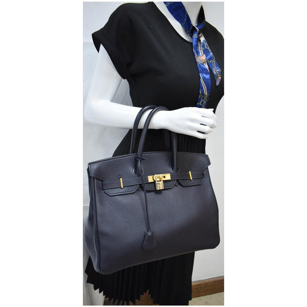 Hermes Birkin 35 Black Togo Leather Tote Bag Black - women Handbag| DDH