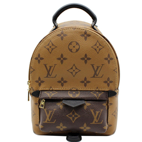 LOUIS VUITTON Palm Springs Mini Monogram Reverse Canvas Backpack Brown