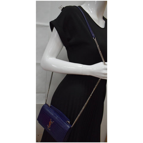 Yves Saint Laurent Sunset Medium Crocodile Leather Bag