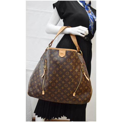 LOUIS VUITTON Delightful GM Monogram Canvas  Shoulder Bag Brown