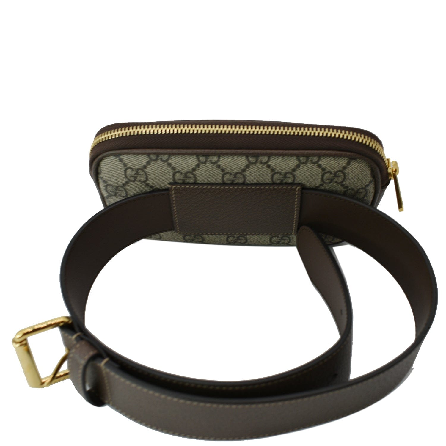 Gucci Vintage Double Belt Bag GG Canvas Small