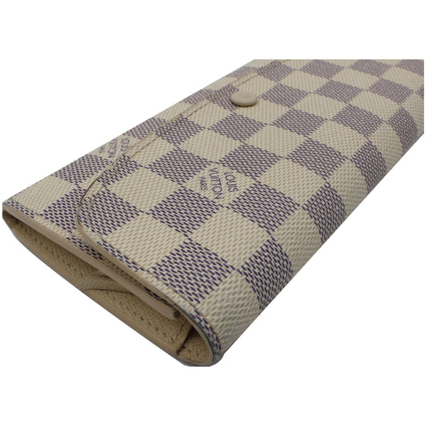 LOUIS VUITTON Emilie Damier Azur Wallet White