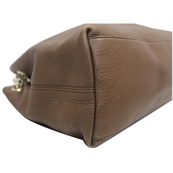 Gucci Soho Pebbled Leather Chain Shoulder Tote Bag left side view