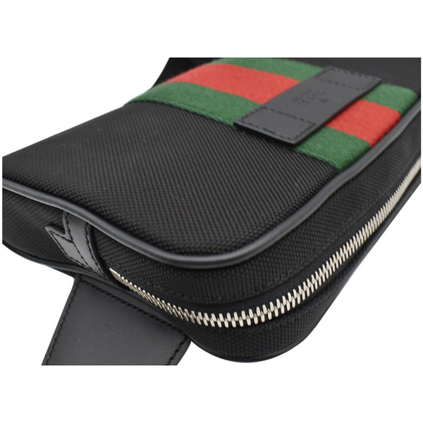 Gucci Web Monogram Canvas Slim Belt Bag - preloved luxurys