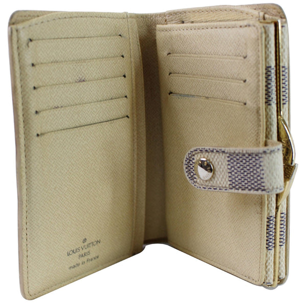 LOUIS VUITTON French Kisslock Damier Auzr Wallet Brown